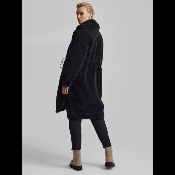 NWT Black Sherpa VARLEY Jones Coat - Picture 3 of 16